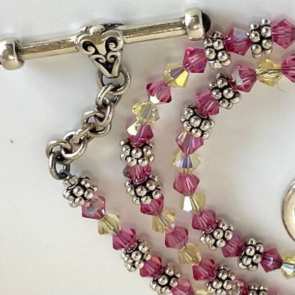 UE# Amethyst Crystal & Sterling 925 Silver Beaded Necklace - Picture 4 of 10